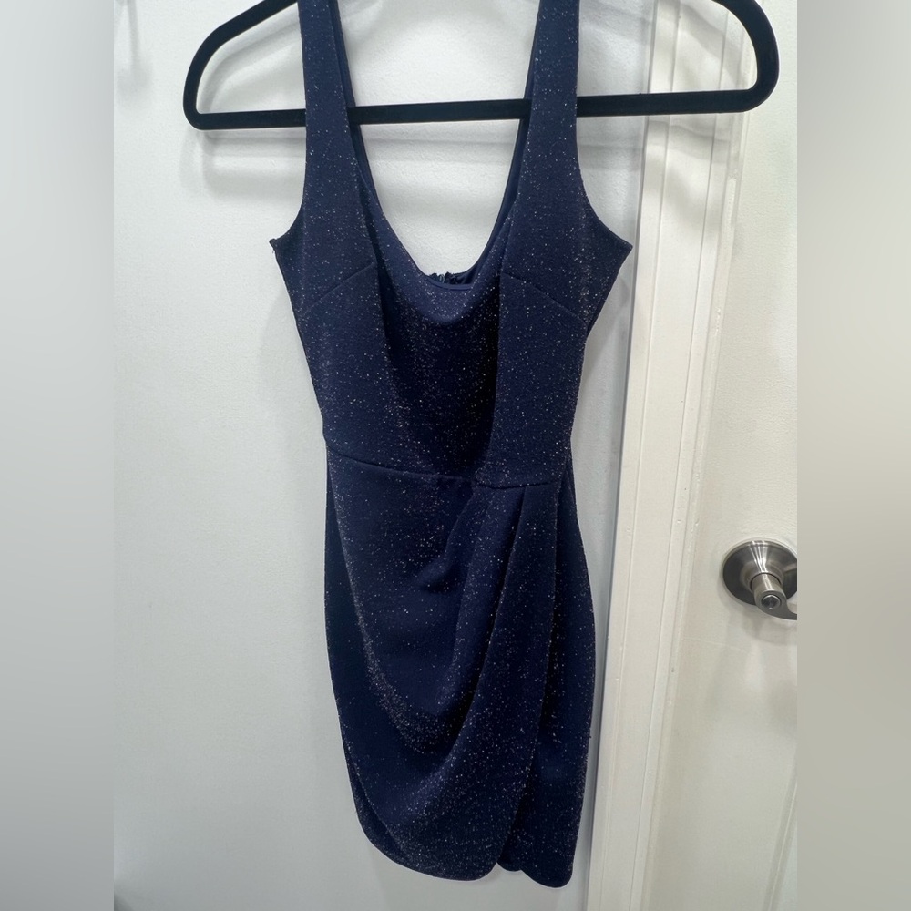 Francesca navy glittery dress